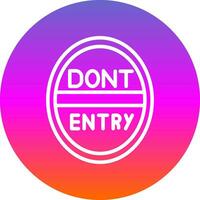 Do Not Enter Vector Icon Design