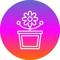 Flower Pot Vector Icon Design