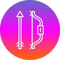 Bow and arrow Vector Icon Design