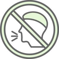 No Talking Vector Icon Design