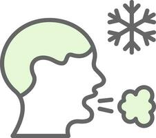 Frosty breath Vector Icon Design