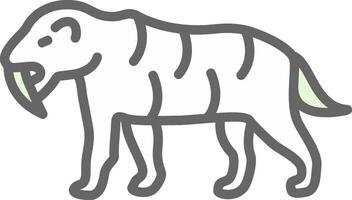 Smilodon Vector Icon Design