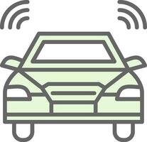 Autonomous car Vector Icon Design