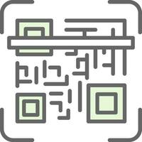 qr código escanear vector icono diseño