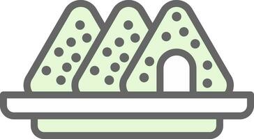 Onigiri Vector Icon Design