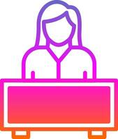 Receptionist Vector Icon Design
