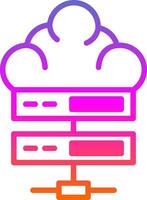 Cloud server Vector Icon Design