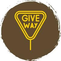 Give Way Vector Icon Design