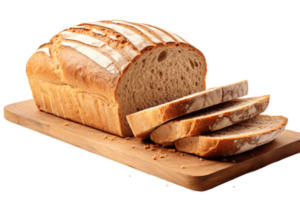 bread from the oven on a transparent background AI Generative png