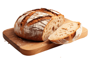 bread from the oven on a transparent background AI Generative png