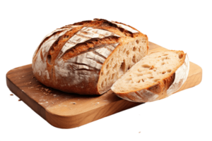 bread from the oven on a transparent background AI Generative png