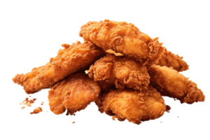 pilha do frito frango isolado ai generativo png