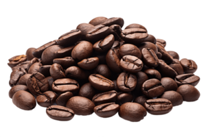 Heap of coffee beans isolated AI Generative png