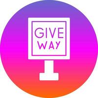 Give Way Vector Icon Design