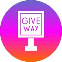 Give Way Vector Icon Design