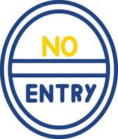 No Entry Vector Icon Design