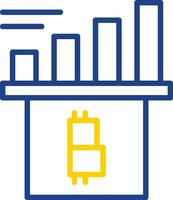 Cryptocurrency growing up Vector Icon Design