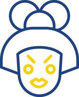 geisha vector icono diseño