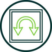 Double Curve Vector Icon Design