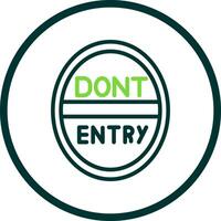 Do Not Enter Vector Icon Design