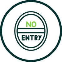 No entrada vector icono diseño