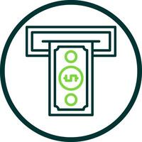 Cash withdrawal Vector Icon Design