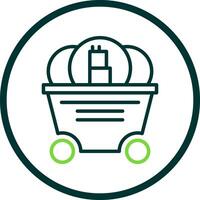 Mine cart Vector Icon Design