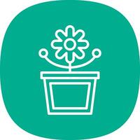 Flower Pot Vector Icon Design