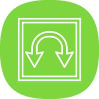 Double Curve Vector Icon Design