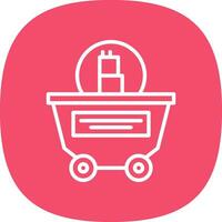 Mine cart Vector Icon Design