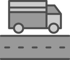 Truck Lane Vector Icon Design