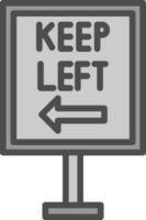 Keep Left Vector Icon Design