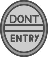 Do Not Enter Vector Icon Design