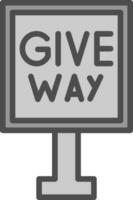 Give Way Vector Icon Design