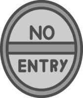 No entrada vector icono diseño