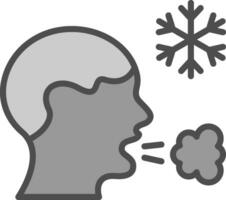 Frosty breath Vector Icon Design