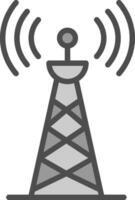 Radio tower Vector Icon Design