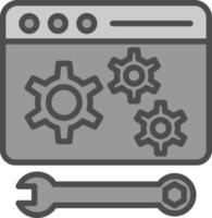 Web maintenance Vector Icon Design