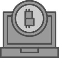 diseño de icono de vector de bitcoin