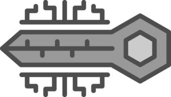 Digital key Vector Icon Design