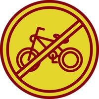 No Motorcycles Vector Icon Design