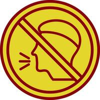 No Talking Vector Icon Design