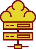 Cloud server Vector Icon Design
