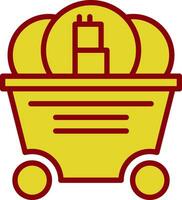 Mine cart Vector Icon Design