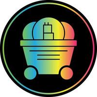 Mine cart Vector Icon Design