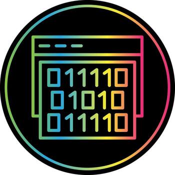 diseño de icono de vector de código binario