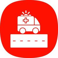 Ambulance Lane Vector Icon Design