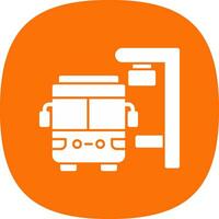 Bus Stop Vector Icon Design