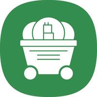 Mine cart Vector Icon Design