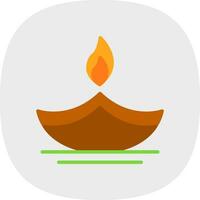 Oil Lamp Vector Icon Design